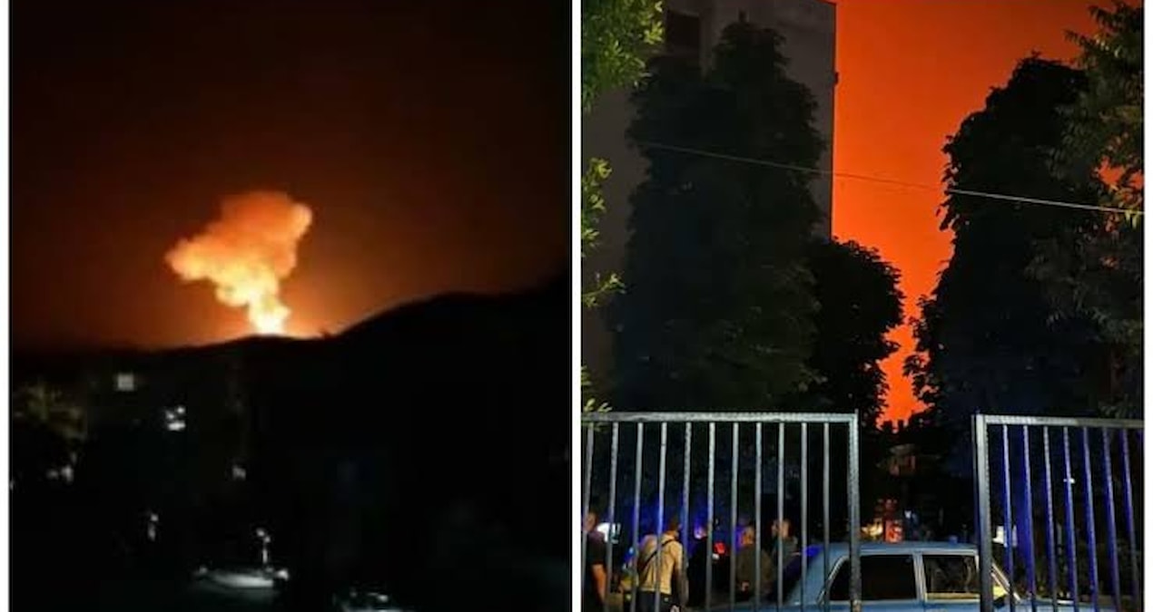 Komşuda cephanelikler tek tek patlıyor: Gece yarısı ortalık karıştı